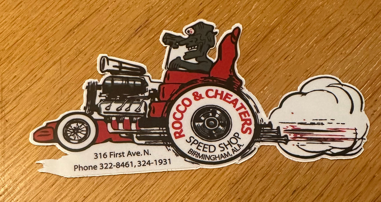 Rocco & Cheaters Speed Shop Sticker