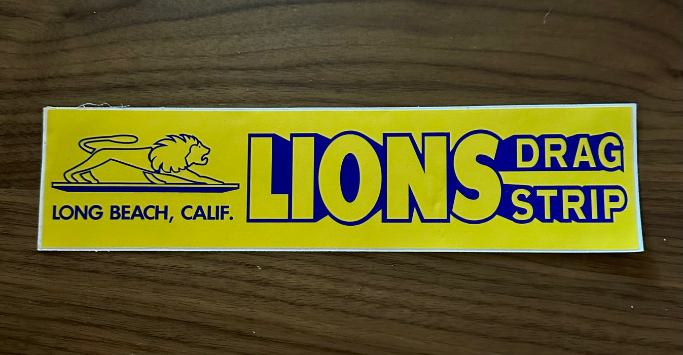 Lions Drag Strip Bumper Sticker