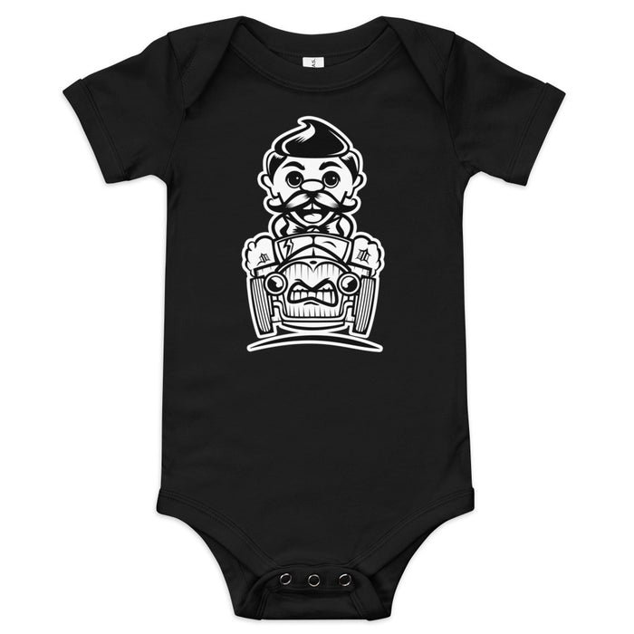 Little Hotrodder Onesie - Black