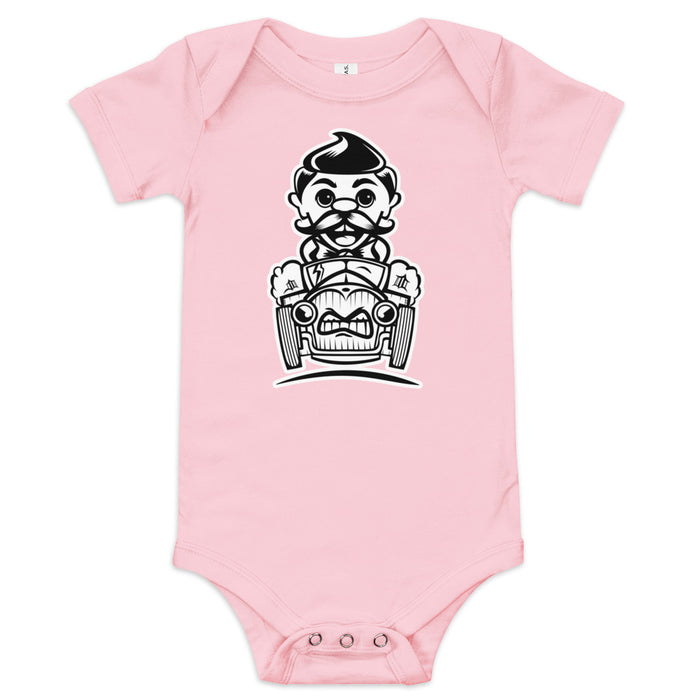 Little Hotrodder Onesie - Pink