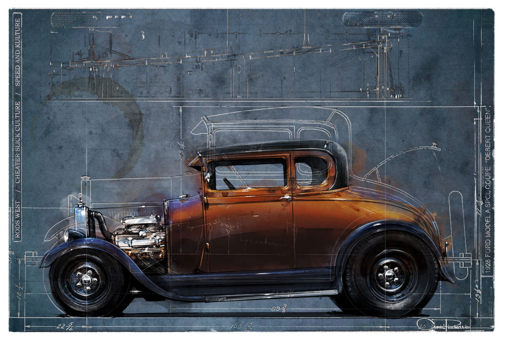 Desert Queen Blueprint POSTER - by Piscitelli Design