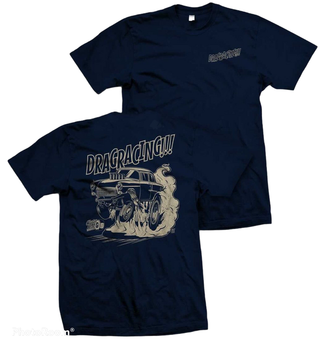 Drag Racing! Navy Blue Tee