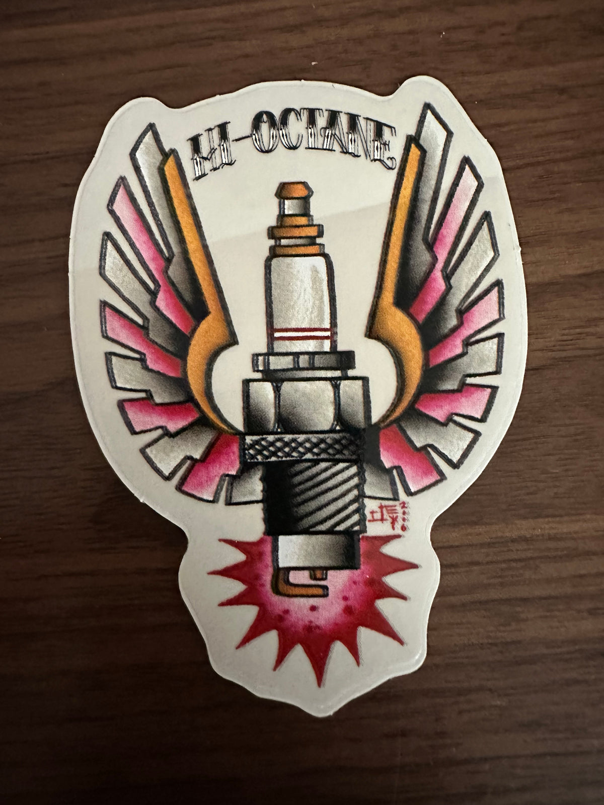 Spark Plug Sticker Hi-Octane