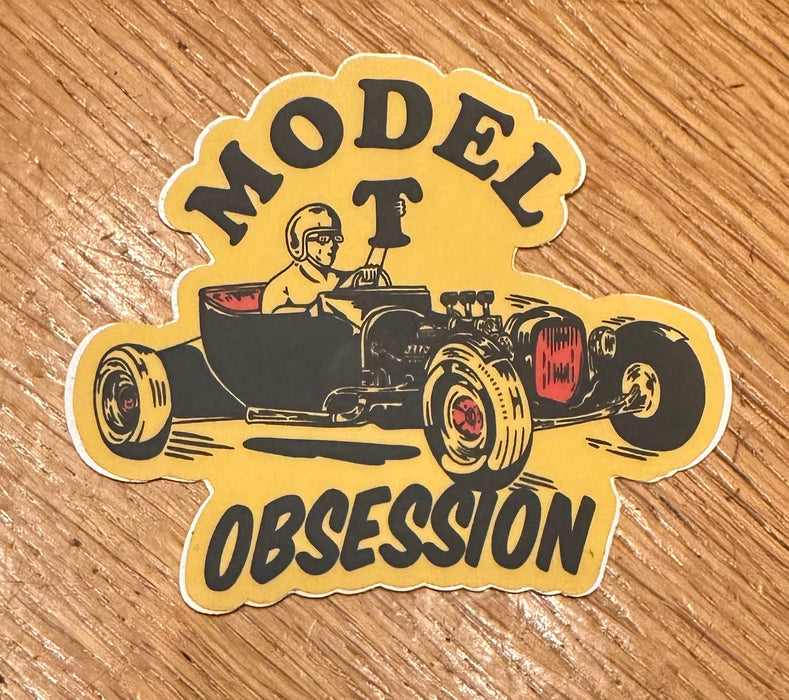 Model T Obsession Die cut Sticker - Yellow