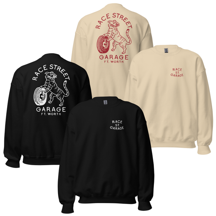 Race Street Garage Sweatshirt (lettering front logo)