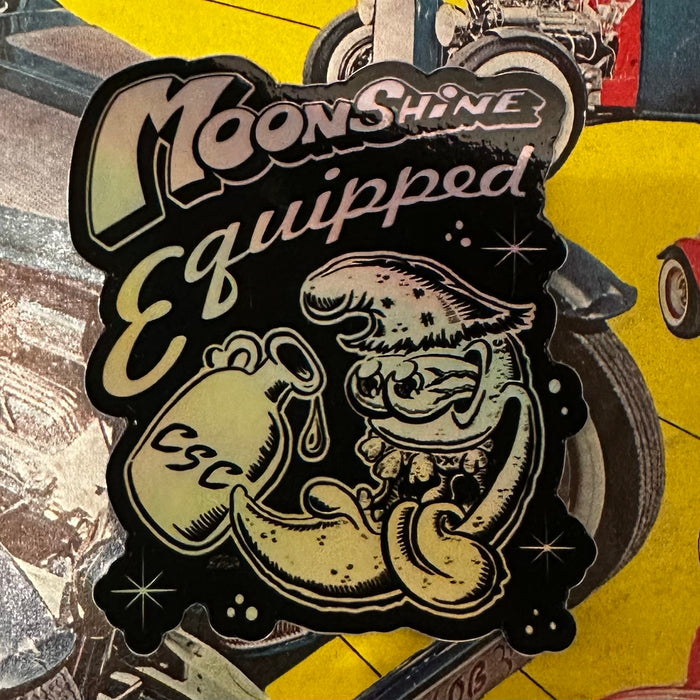 Moonshine Equipped Holographic Sticker