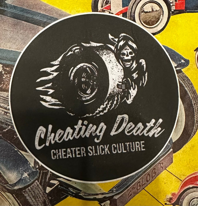 Cheating Death Circle Sticker