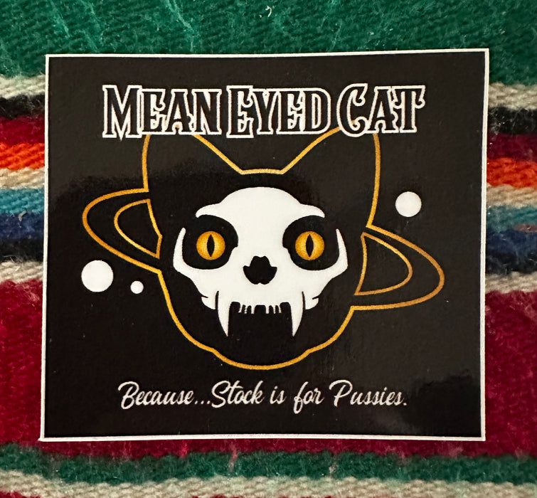 Skull Cat Sticker (Mean Eyed Cat)
