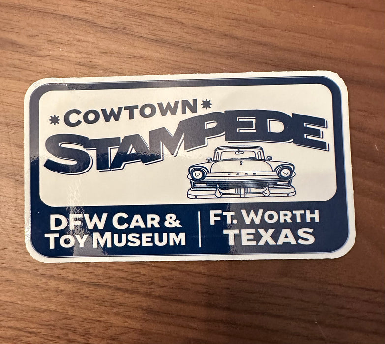 Cowtown Stampede Banner Sticker