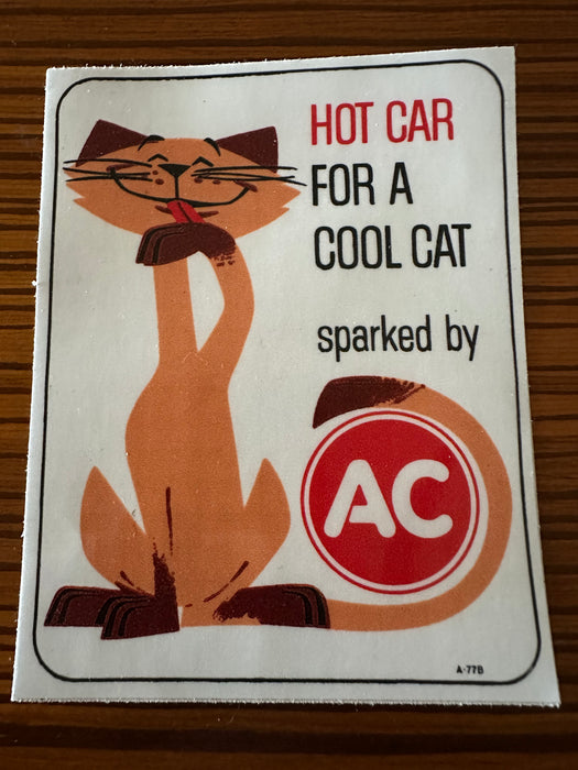 AC Hot Car for a Cool Cat Sticker