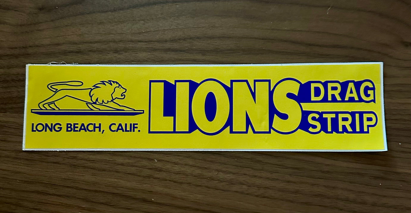 Lions Drag Strip Bumper Sticker