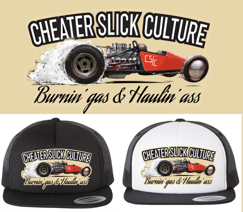 Burnin' Gas and Haulin' Ass Trucker Hats w/ free coozie while supplies last