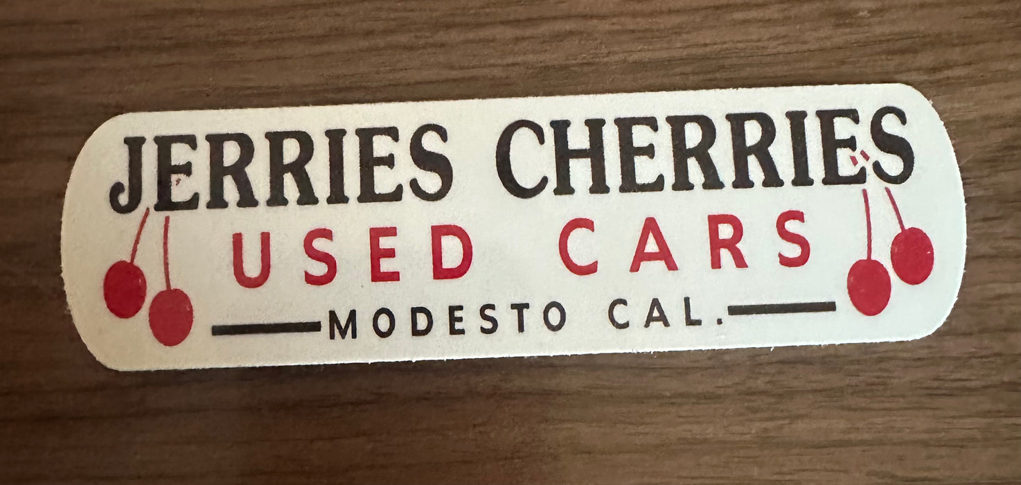 Jerries Cherries Used Cars Sticker