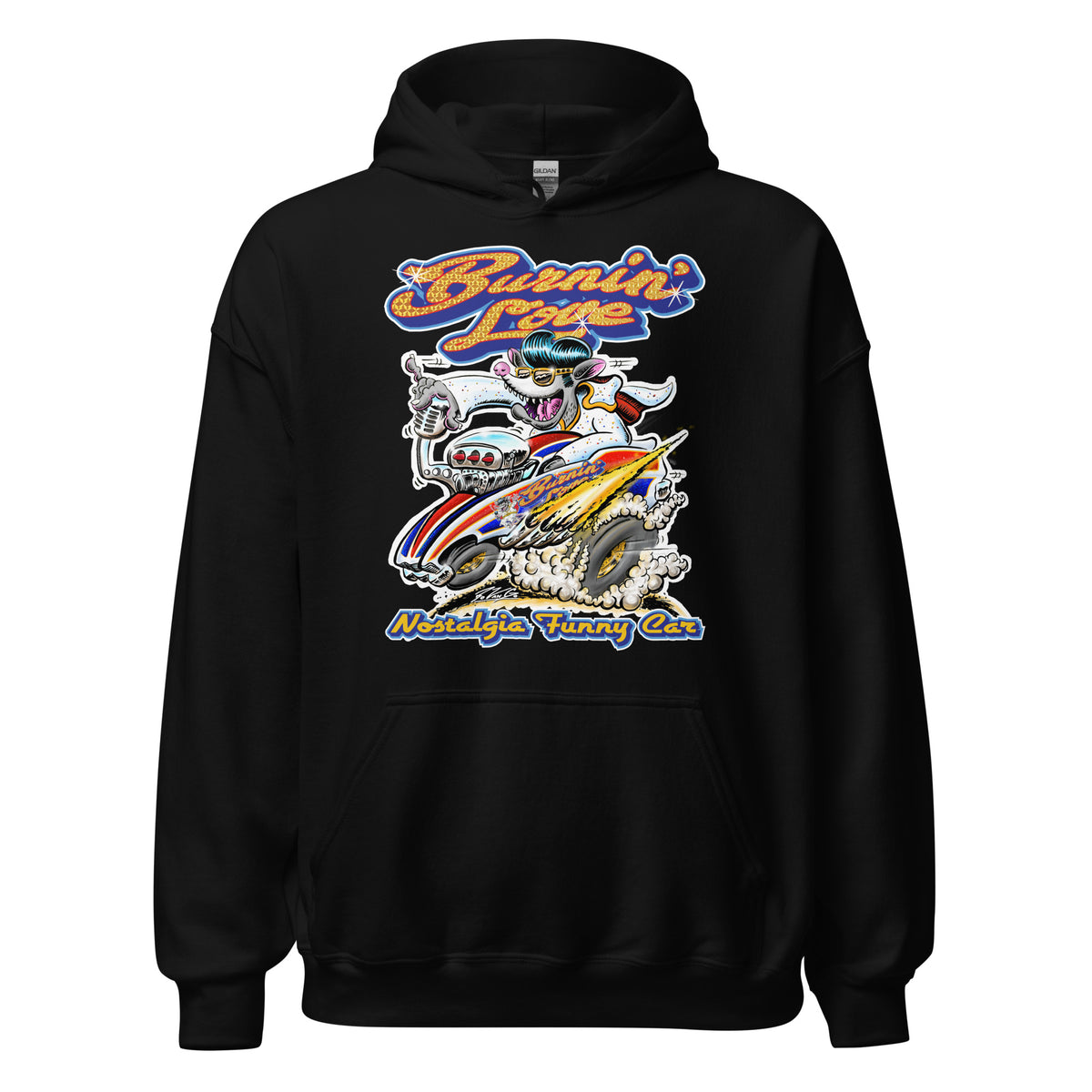 Burnin' Love Elvis Possum Pullover Hoodie