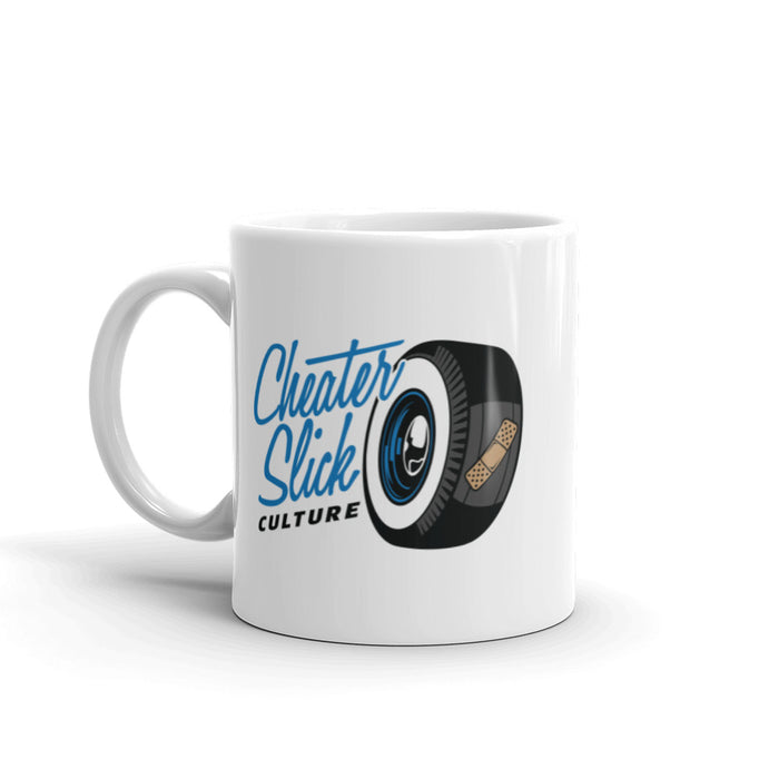 Cheater Slick Culture Blue Logo Mug