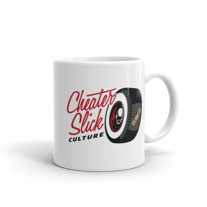 Cheater Slick Culture Red Logo Mug